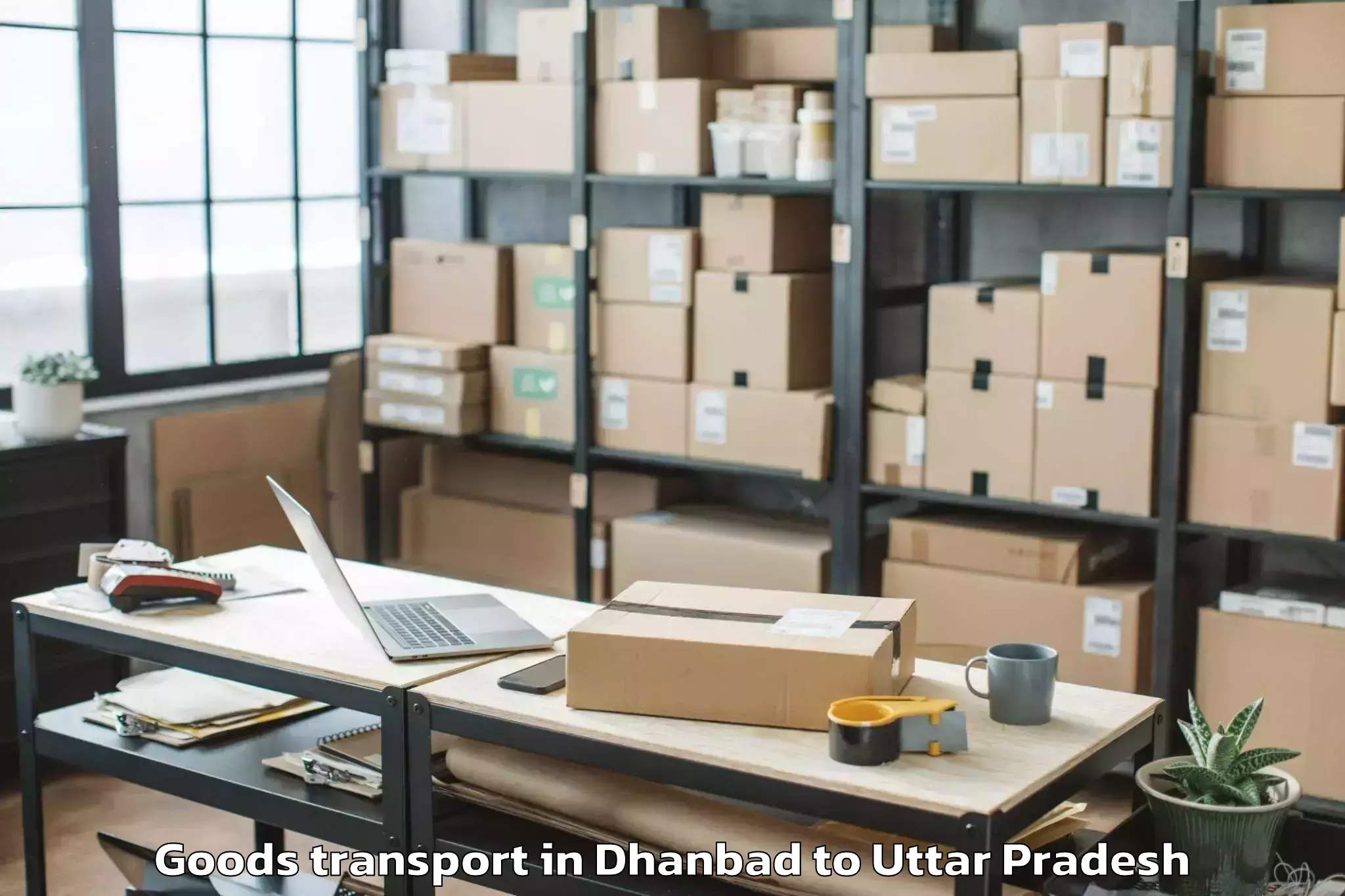 Dhanbad to Shikohabad Goods Transport